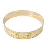 5.5” Pre-owned 9CT Patterned Slave Bangle (9.42g)